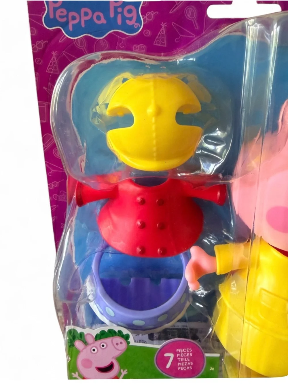 Peppa Pig Dress-Up Figure with Yellow Raincoat and Red Top